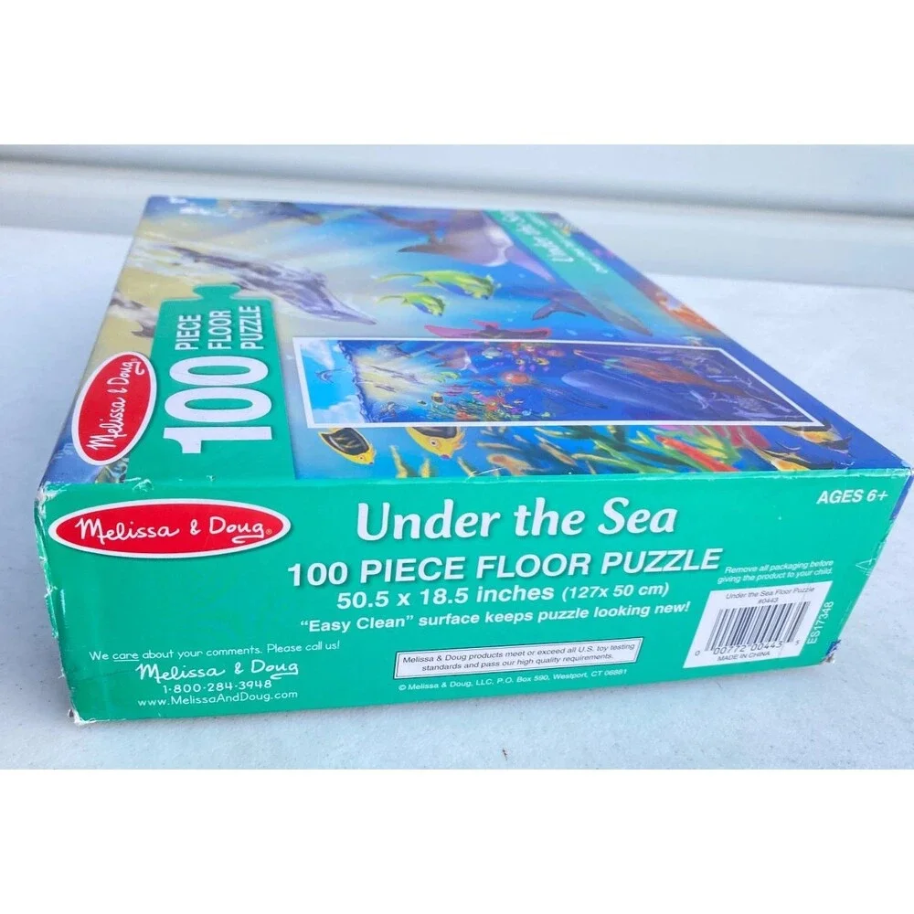Melissa & Doug Under The Sea - 100 Piece Floor Kids Puzzle 50.5x18.5